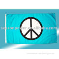 Green peace sign flags